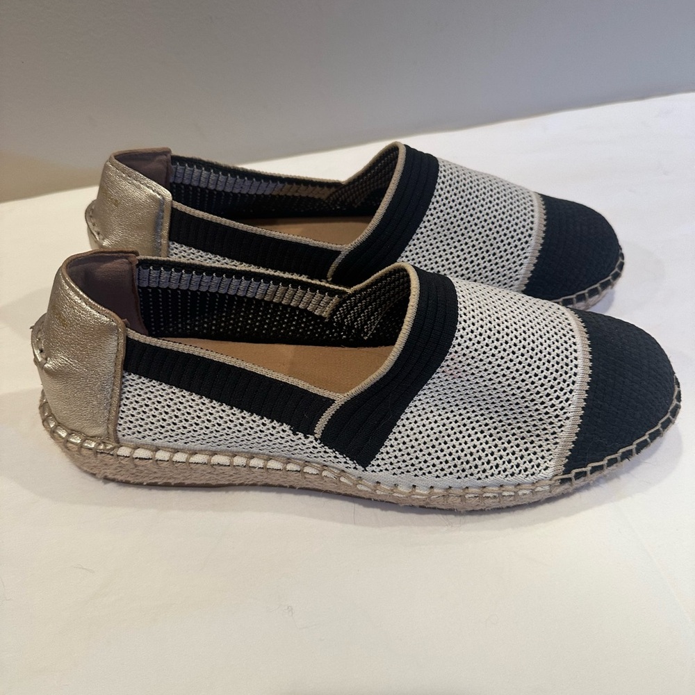 Cole Haan Metallic and Black Espadrilles